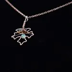 Sugar Maple Leaf - Whiskey Citrine - Copper Necklace