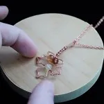 Sugar Maple Leaf - Whiskey Citrine - Copper Necklace