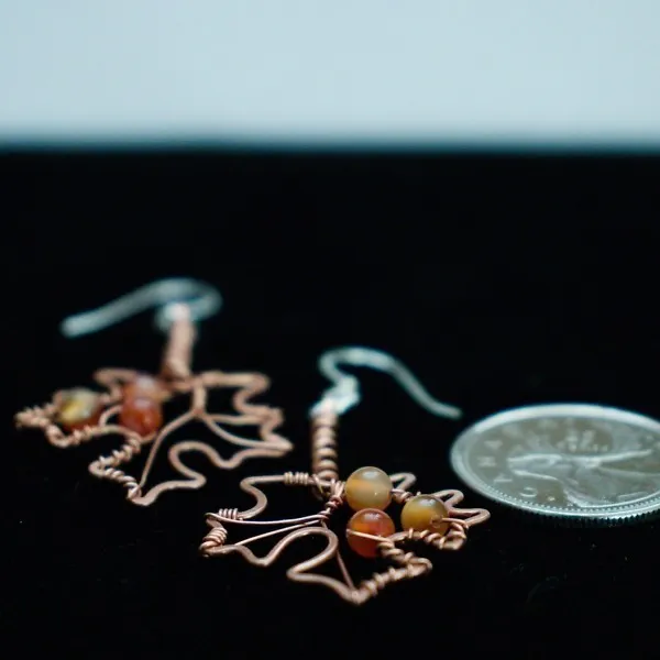 Sugar Maple Leaf Copper Earrings