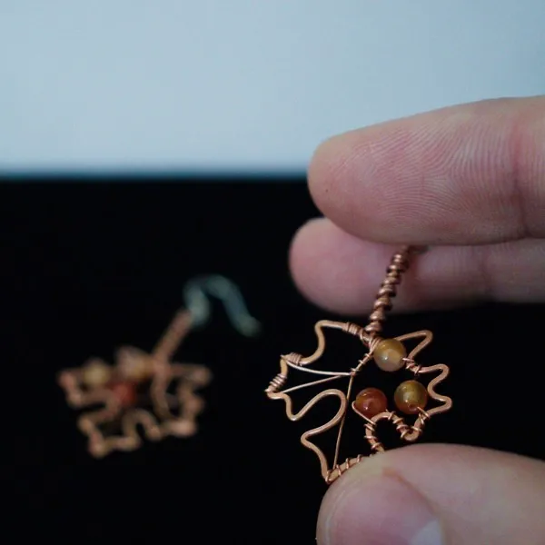 Sugar Maple Leaf Copper Earrings