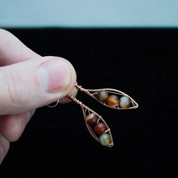 Willow Leaf Copper Earrings