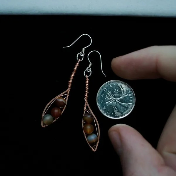 Willow Leaf Copper Earrings