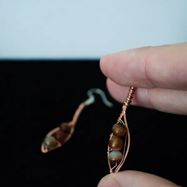 Willow Leaf Copper Earrings