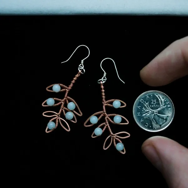 Willow Leaflet Copper Earrings