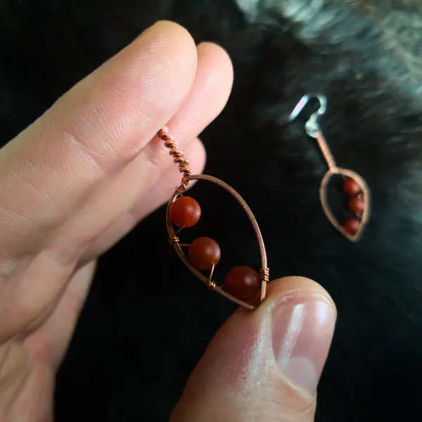 Apple Leaf Copper Earrings