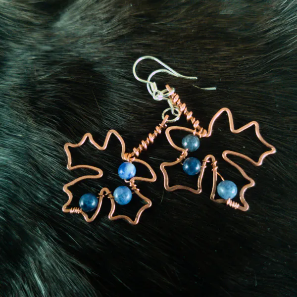 Big Leaf Maple Copper Earrings