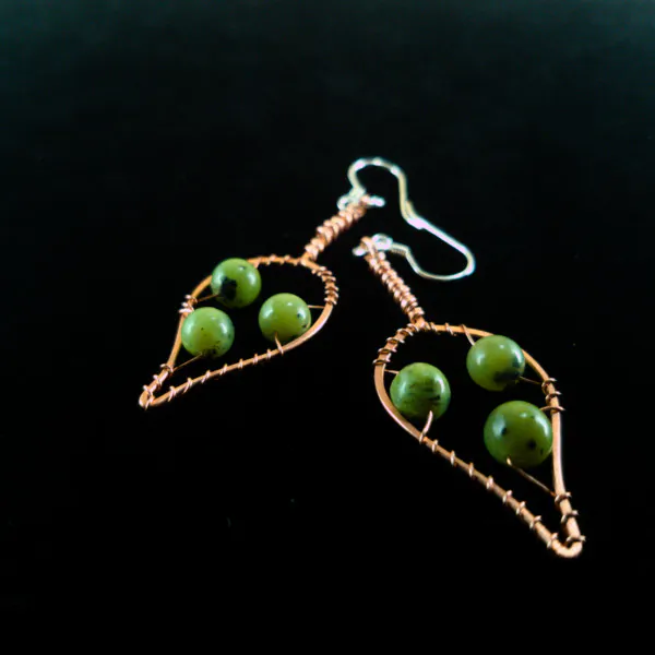 Blackthorn Leaf Copper Earrings