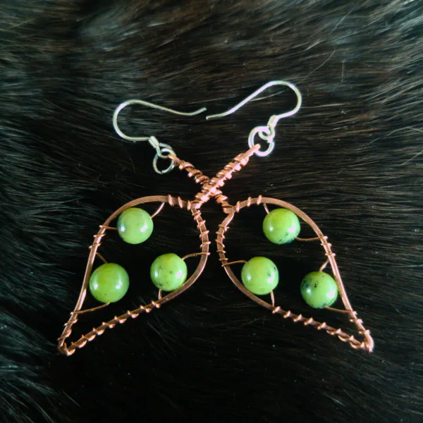 Blackthorn Leaf Copper Earrings