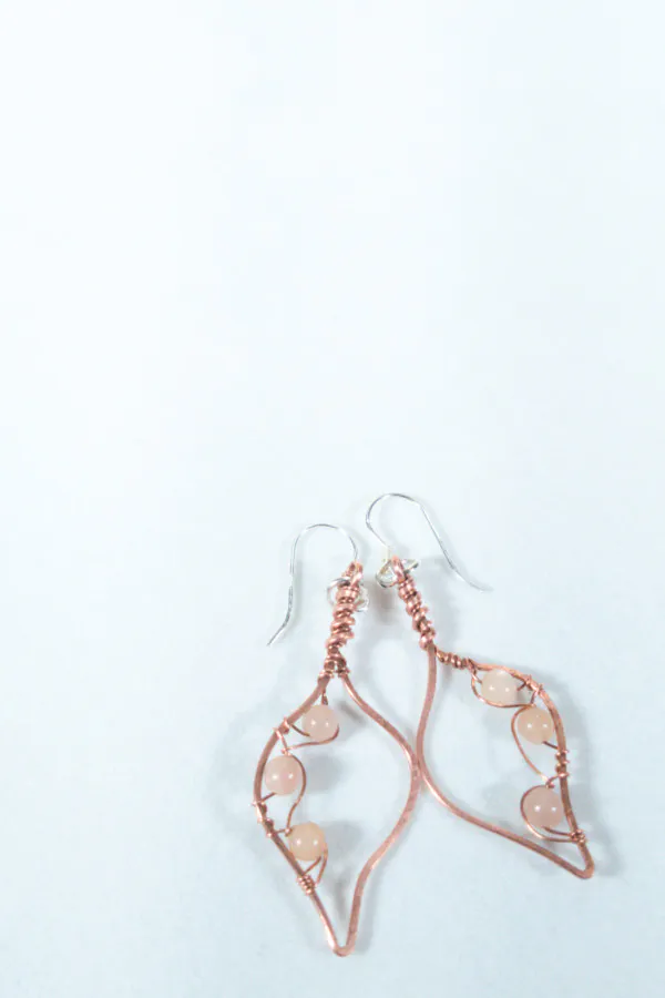 Bodhi Leaf Copper Earrings