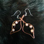 Bodhi Leaf Copper Earrings