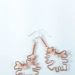 Bur Oak Leaf Copper Earrings