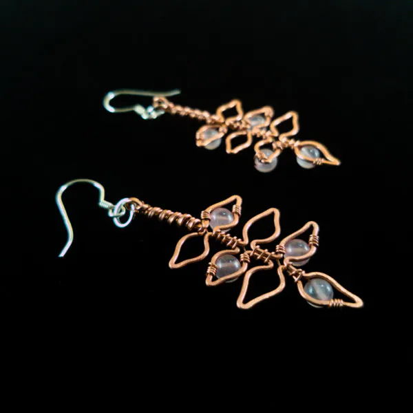 Elder Leaflet Copper Earrings