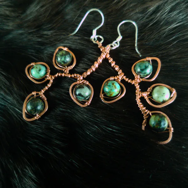 Eucalyptus Leaflet Copper Earrings