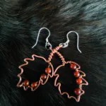 Hazel Leaf Copper Earrings