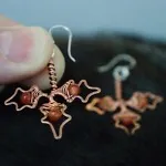 Holly Leaf Copper Earrings