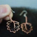 Hazel Leaf Copper Earrings