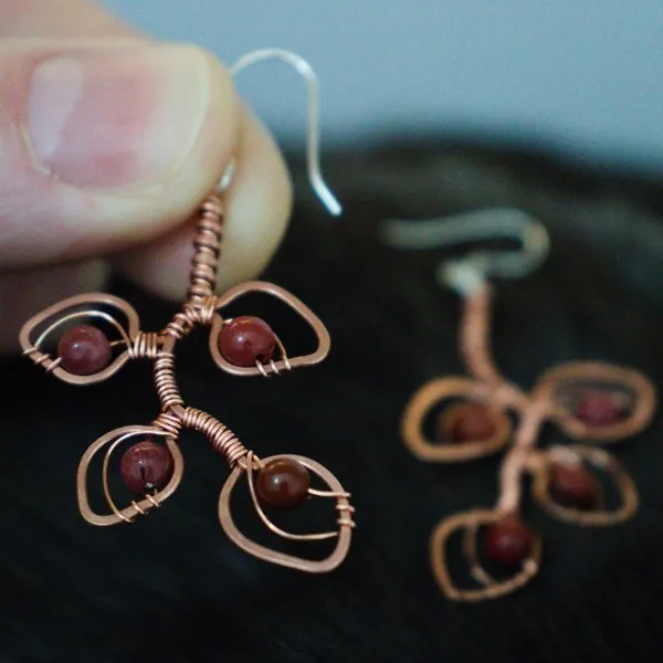 Eucalyptus Leaflet Copper Earrings