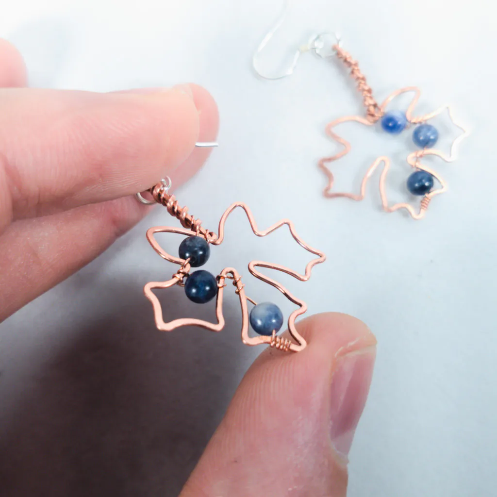 Big Leaf Maple Copper Earrings