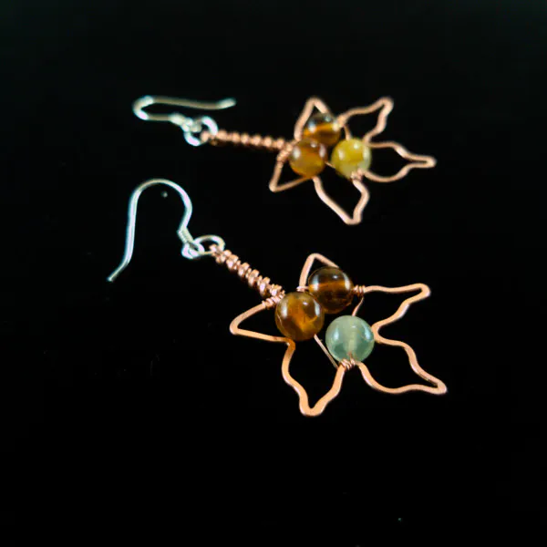 Sugar Maple Leaf Copper Earrings