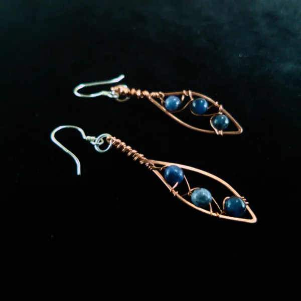 Willow Leaf Copper Earrings