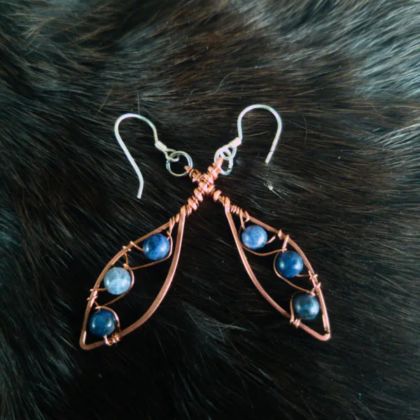 Willow Leaf Copper Earrings