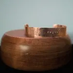No Ragrets - Custom Stamped Copper Bracelet