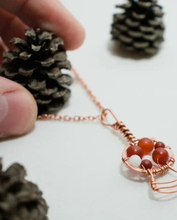 Amanita muscaria Mushroom - Copper Pendant