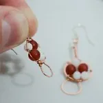 Amanita muscaria Mushroom - Copper Earrings