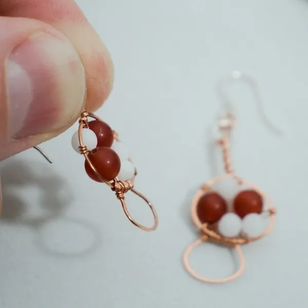 Amanita muscaria Mushroom - Copper Earrings