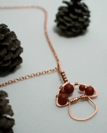 King Bolete Mushroom - Copper Pendant, Oblong
