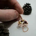 King Bolete Mushroom - Copper Pendant, Capped