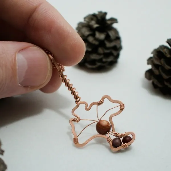 Chanterelle Mushroom - Copper Pendant, Simple