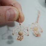 Chanterelle Mushroom - Copper Earrings, Simple