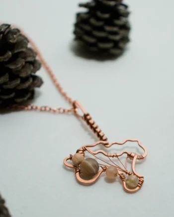 Chanterelle Mushroom - Copper Pendant, Veiled