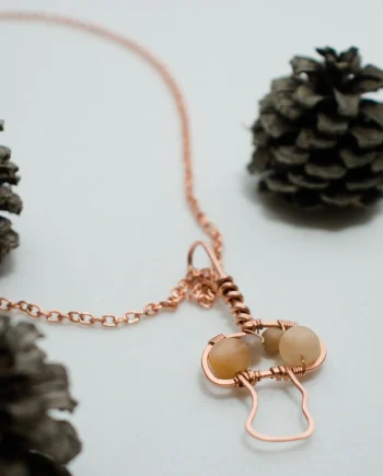Magic Mushroom - Copper Pendant, Bent