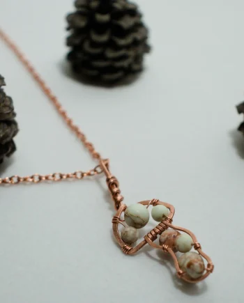 Magic Mushroom - Copper Pendant, Skinny