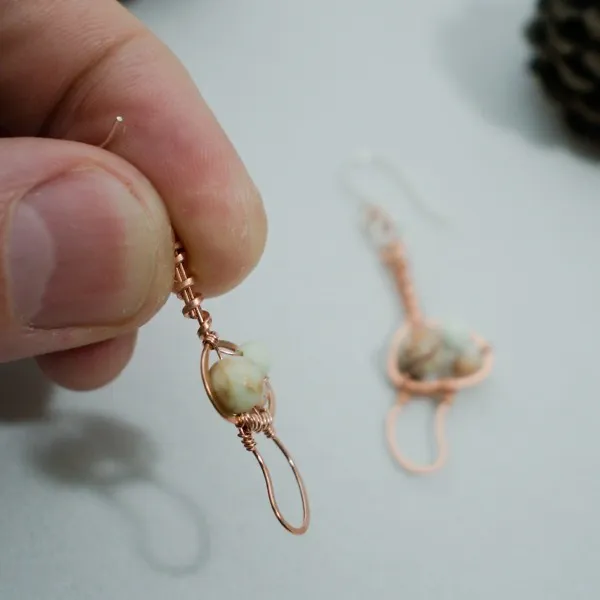 Magic Mushroom - Copper Earrings, Bent