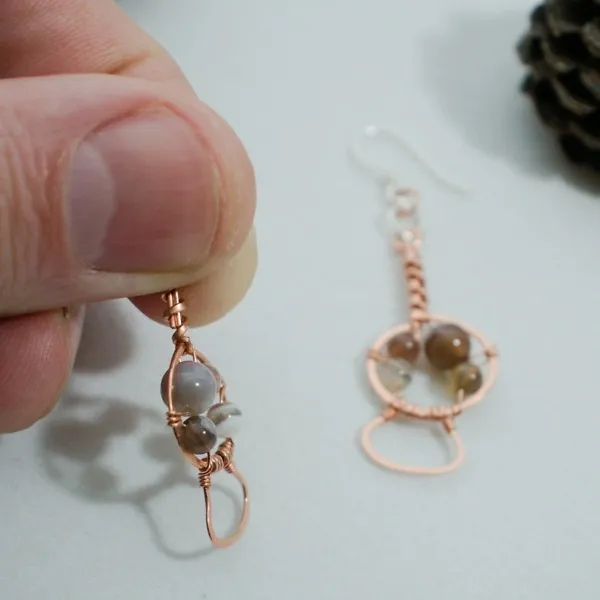 Magic Mushroom - Copper Earrings, Squishy