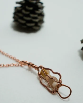 Morel Mushroom - Copper Pendant