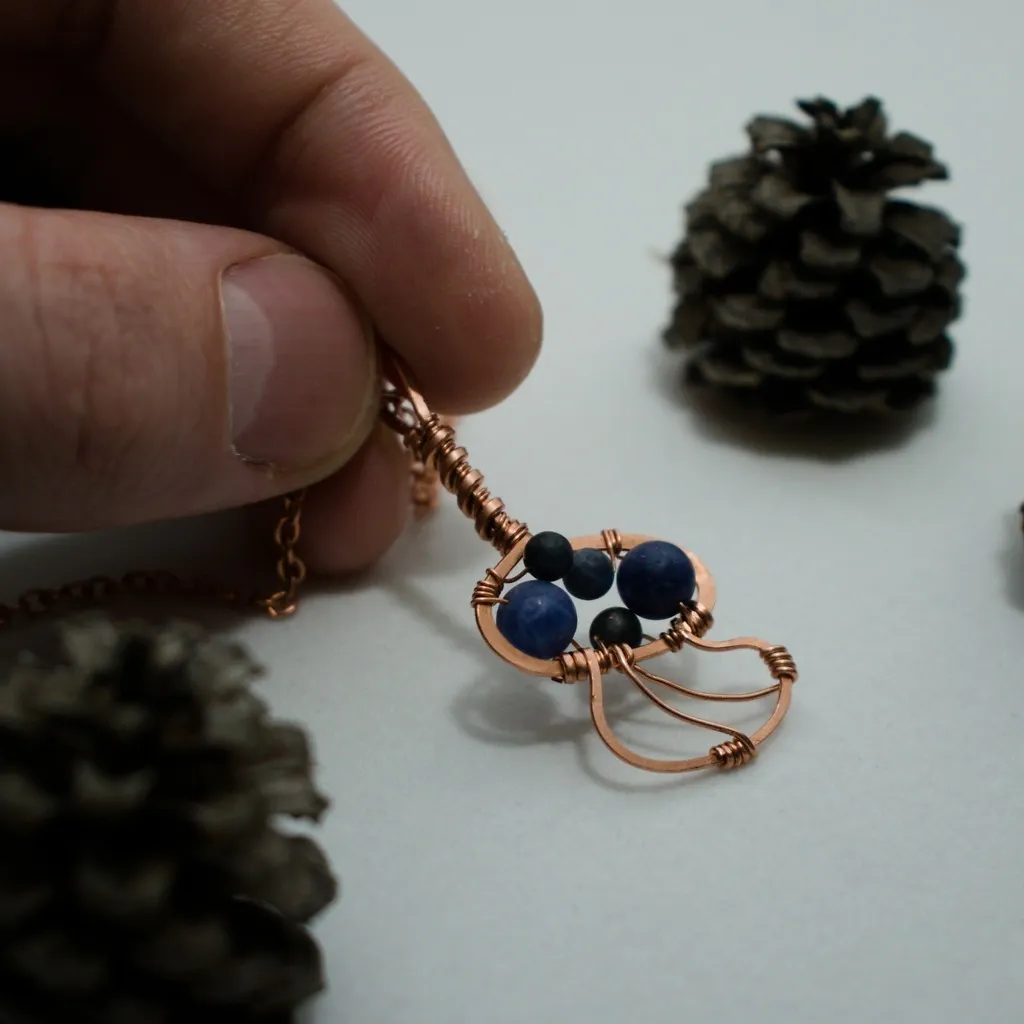 Oyster Mushroom - Copper Pendant, Stout