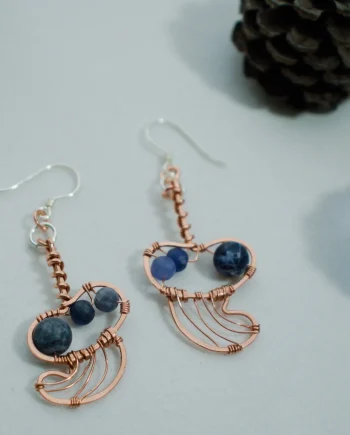 Oyster Mushroom - Copper Earrings, Stout