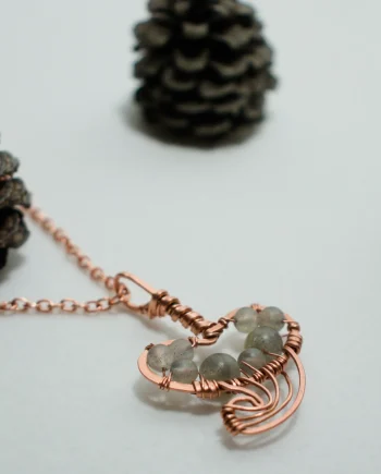 Oyster Mushroom - Copper Pendant, Swoop