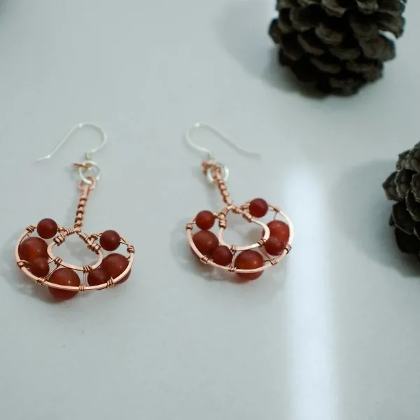 Reishi Mushroom - Copper Earrings