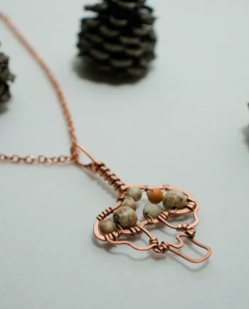 Shaggy Parasol Mushroom - Copper Pendant