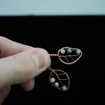 Eucalyptus Leaf Copper Earrings