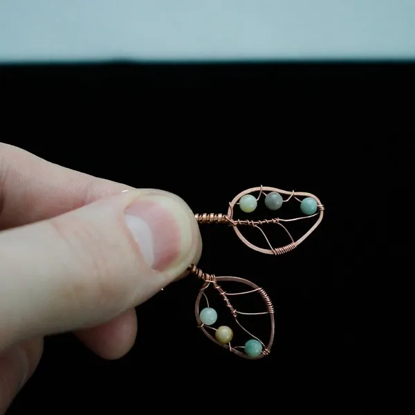 Eucalyptus Leaf Copper Earrings