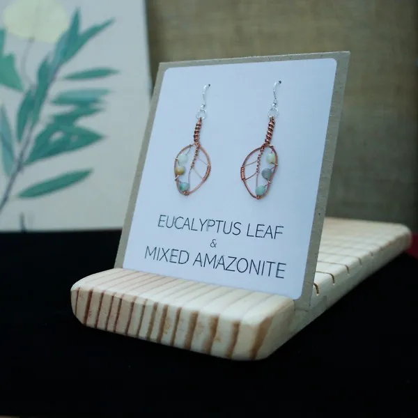 Eucalyptus Leaf Copper Earrings