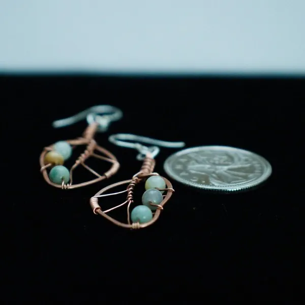 Eucalyptus Leaf Copper Earrings