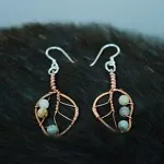 Eucalyptus Leaf Copper Earrings