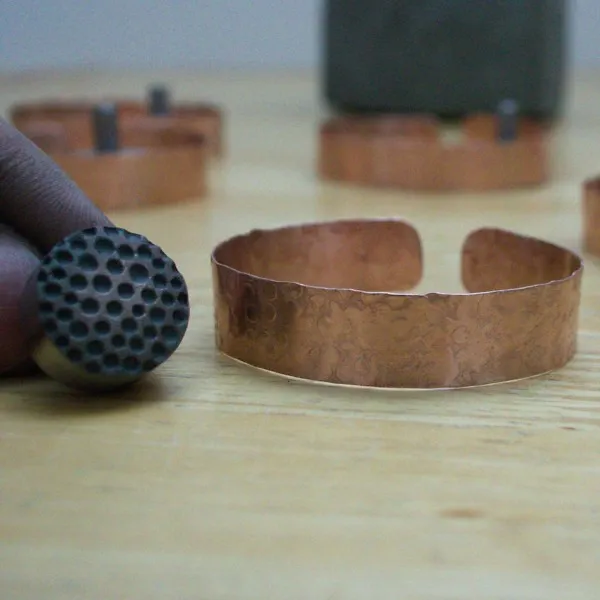 Water Bubbles - Textured Copper Bracelets